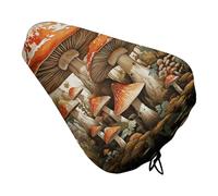 Funda de cojín de asiento de bicicleta con diseño de hongos gigantes, suave, acolchada, para hombres y mujeres, cómoda, impermeable, para bicicleta de carretera, con cordón, cojín de repuesto para