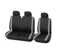Funda De Cojín De Asiento Dividido Universal para Coche Y Camión para Master para Trafic Tipo 2+1 Protector De Cuatro Colores Fundas Asientos Delanteros(Gray)