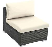 Funda de Cojín de Asiento Sofá Exterior, Cubierta de Cojines de Patio Desmontables Funda de Cojín de Protector Elástica para Interior, Exterior，Silla，Jardin，Muebles de Ratán(Beige,150-190cm (1pc))