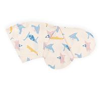 Funda de cojín de lactancia KraftKids, longitud del borde exterior 190 cm, funda de cojín de lactancia con amor, hecha a mano en la UE en diferentes colores y diseños a elegir Zoe´s Dinosaurier auf Beige