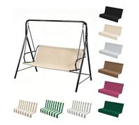 Funda de Cojín de Repuesto para Columpio de Patio Tela Oxford Gruesa 600D Cubierta de Asiento de Columpio Impermeable, Resistente a los Rayos UV para Patio Jardín ,Beige-158×54×54cm
