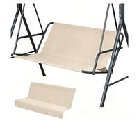 Funda de Cojín de Repuesto para Columpio de Patio Tela Oxford Gruesa 600D Cubierta de Asiento de Columpio Impermeable, Resistente a los Rayos UV para Patio Jardín ,Beige-138×50×50cm