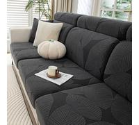 Funda De CojíN De Sofá Jacquard Protector De Respaldo 1 2 3 4 Plazas Fundas Universal Para SofáS Cubre De CojíN De Asiento De Sofá De Individual Para Forma De L U(L: 135-165cm- W: 65-95cm,Grey)