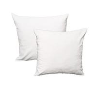Funda de cojín Decorativa, 2 Unidades, 100% algodón, colección Concept, Color y tamaño a Elegir (Juego de 2, 40 x 40 cm, Blanco)