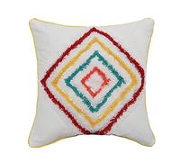 Funda de cojín decorativa geométrica para funda de cojín tribal con patrón de rombos arcoíris tribal, funda de cojín cuadrada para sofá, funda de almohada tribal