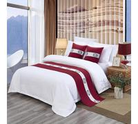 Funda de cojín Ded Runners tamaño King de algodón y Lino con núcleo de Almohada, cojín de poliéster para Asiento de Coche, para sofá, Silla, Cama, sofá, Color Rojo, 45 x 45 cm