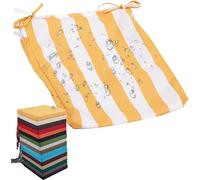 Funda de Cojín Exterior Impermeable con Cremallera y Correas Funda Repuesto Sillón Jardín Patio Muebles Ratán Cubierta de Cojín de Asiento 50x50/60x60 Lavable a Máquina(H,24 * 22 * 4in)