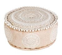 Funda De Cojín Funda Cojín De Sofá Cojín De Algodón Blanco Oriental Boho 50cm