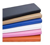 Funda de cojín impermeable de piel sintética con cierre de cremallera para asiento de 2/3 plazas, para muebles de patio, silla de jardín, almohada amarilla, 40 x 180 x 5 cm