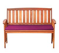 Funda de cojín impermeable para banco con cremallera oculta, relleno grueso, cojín largo para asiento de exterior, para jardín, patio, columpio, sofá, color morado, 140 x 45 x 5 cm