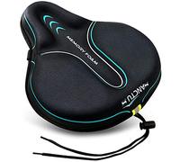 Funda de cojín para Asiento de Bicicleta, Espuma viscoelástica, sillín de Bicicleta Grande y Ancho Suave para Hombres y Mujeres, cómodo Asiento de Ciclo de Ejercicio, Funda Acolchada para Bicicletas