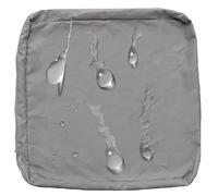 Funda de Cojín para Asiento de Patio Pack de 1/2/4Funda de Cojín de Asiento Sofá Exterior Impermeables Fundas Extraíbles para Interior, Exterior, Patio,Muebles de Ratán(gris oscuro,50x50x5cm(1pc))