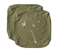 Funda de Cojín para Asiento de Patio Pack de 1/2/4Funda de Cojín de Asiento Sofá Exterior Impermeables Fundas Extraíbles para Interior, Exterior, Patio,Muebles de Ratán(Verde,65x65x10cm(2pcs))