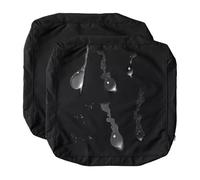 Funda de Cojín para Asiento de Patio Pack de 1/2/4Funda de Cojín de Asiento Sofá Exterior Impermeables Fundas Extraíbles para Interior, Exterior, Patio,Muebles de Ratán(Negro,60x60x10cm(2pcs))