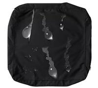 Funda de Cojín para Asiento de Patio Pack de 1/2/4Funda de Cojín de Asiento Sofá Exterior Impermeables Fundas Extraíbles para Interior, Exterior, Patio,Muebles de Ratán(Negro,63x68x12cm(1pc))