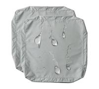 Funda de Cojín para Asiento de Patio Pack de 1/2/4Funda de Cojín de Asiento Sofá Exterior Impermeables Fundas Extraíbles para Interior, Exterior, Patio,Muebles de Ratán(gris claro,50x45x10cm(2pcs))