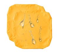 Funda de Cojín para Asiento de Patio Pack de 1/2/4Funda de Cojín de Asiento Sofá Exterior Impermeables Fundas Extraíbles para Interior, Exterior, Patio,Muebles de Ratán(Amarillo,50x50x5cm(2pcs))