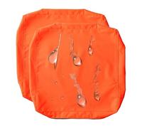 Funda de Cojín para Asiento de Patio Pack de 1/2/4Funda de Cojín de Asiento Sofá Exterior Impermeables Fundas Extraíbles para Interior, Exterior, Patio,Muebles de Ratán(Naranja,33x65x10cm(2pcs))
