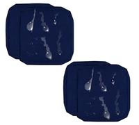 Funda de Cojín para Asiento de Patio Pack de 1/2/4Funda de Cojín de Asiento Sofá Exterior Impermeables Fundas Extraíbles para Interior, Exterior, Patio,Muebles de Ratán(Azul profundo,60x55x10cm(4pcs))
