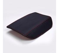 Funda de cojín premium para reposabrazos Honda CRV 2017 2020, piel sintética negra + hilo rojo