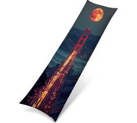 Funda de Cojines 1 Piezas Funda de Almohada Cojin Sofa, Exteriores Jardín Cojines, para Silla Cama Sala de Estar Dormitorio Salón Decorativo Impermeable Cojin 50 x 150 cm Luna Ciudad PjY5912 R-Z