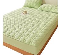 Funda de colchón algodón Protector Impermeable Funda sin Almohada para Colchón(Green,150x200cm(59x79 in))