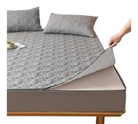 Funda de Colchón con Cremallera 70/80/105x190 Personalizable Funda Protectora Colchon Acolchado Fundas Colchones Transpirable Suave Sábana Bajera Desmontable Lavable Cubrecolchón(105X190+10cm,G)