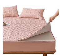 Funda de Colchón con Cremallera 70/80/105x190 Personalizable Funda Protectora Colchon Acolchado Fundas Colchones Transpirable Suave Sábana Bajera Desmontable Lavable Cubrecolchón(170X200+27cm,P)