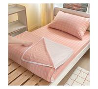 Funda de colchón de futón a cuadros con cremallera, 100% algodón, protector de colchón japonés, transpirable, diseño de envoltura completa, extraíble y lavable para cama individual, dormitorio o