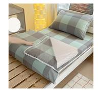 Funda de colchón de futón a cuadros con cremallera, 100 % algodón, protector de colchón japonés, transpirable, diseño de envoltura completa, extraíble y lavable para cama individual, dormitorio o