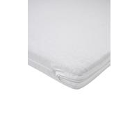 Funda de colchón Meyco Baby Uni para cunas de Viaje (Funda de algodón 100%, Suave, Agradable a la Piel, elástica, Lavable y Apta para Secadora, tamaño: 60 x 120 cm), Blanco