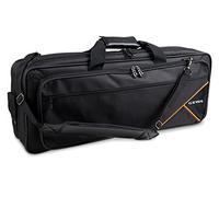 Funda de concierto para teclado Premium, 65 x 24 x 9 cm, con bolsillo para partituras, negro, resistente al desgarro y al agua