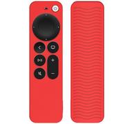 Funda de control remoto para Apple TV 4K Siri Remote 3rd Gen (2022) / 2nd Gen (2021) Funda - Funda de silicona para accesorios de TV (Red Not Glow)