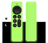 Funda de control remoto para Apple TV 4K Siri Remote 3rd Gen (2022) / 2nd Gen (2021) Funda - Funda de silicona para accesorios de TV (Green Glow)