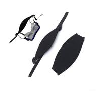 Funda de correa para máscara de buceo, protector de nailon para esnórquel y natación, evita enredos y dolor de cuero cabelludo, funda de silicona suave para correas estándar, negro (A)