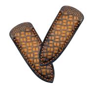 Funda de cuero artesanal para aguja y cortador Tisane al aire libre, almacenamiento protector permanente antiguo plan denso funda de cuero artesanal, 2 unidades.