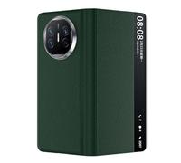 Funda De Cuero Auténtico para Huawei Mate X7, con Tapa Abatible, Cierre Magnético, Protección Completa, Diseño Delgado Y Elegante, Resistente A Los Golpes.,Green