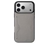 Funda De Cuero Auténtico para iPhone 17/17 Pro/17 Air/17 Pro MAX, Funda Clásica De Estilo Ejecutivo con Ranura para Tarjetas, Funda Protectora Delgada.,17pro MAX,Grey