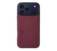 Funda De Cuero Auténtico para iPhone 17/17 Pro/17 Air/17 Pro MAX, Funda Clásica De Estilo Ejecutivo con Ranura para Tarjetas, Funda Protectora Delgada.,17,Purple