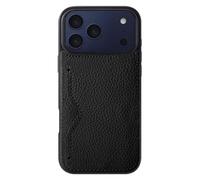 Funda De Cuero Auténtico para iPhone 17/17 Pro/17 Air/17 Pro MAX, Funda Clásica De Estilo Ejecutivo con Ranura para Tarjetas, Funda Protectora Delgada.,17pro MAX,Black