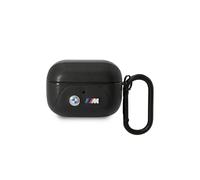 Funda de cuero BMW Curved Line para AirPods Pro, color negro.