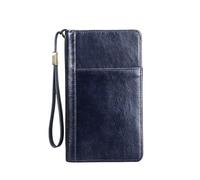 Funda de cuero for pasaporte familiar, bolso mano viaje, tarjetero, accesorios, estuche for documentos, funda for Para Documentos(Blue)