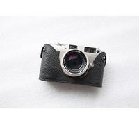 Funda de Cuero Genuino Hecha a Mano Que Cubre el Bolso para Contax G1 Negro