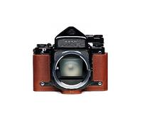 Funda de Cuero Genuino Hecho a Mano con Media cámara y Funda para Pentax 67 6x7 67 TTL Rufous Color