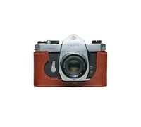 Funda de Cuero Genuino Hecho a Mano con Media cámara y Funda para Pentax SP SPF Rufous Color