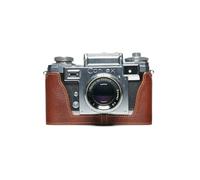 Funda de Cuero Genuino Hecho a Mano con Media cámara y Funda para ZEISS IKON CONTAX IIIA IIA Rufous Color