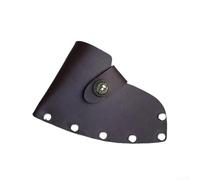 Funda de cuero marrón para hacha para cubierta protectora y protector de cabeza de hacha con diseño clásico de costura para almacenamiento de herramientas de carpintería al aire libre y transporte de