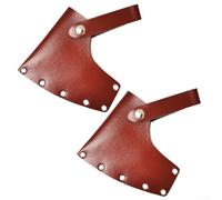 Funda de cuero marrón para hacha, protector de cabeza de hacha con broches seguros, bolsa de herramientas de cuero vacuno resistente para acampar al aire libre y actividades de carpintería, 16,5 cm