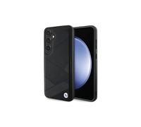 Funda de cuero negra para Samsung Galaxy S24 con el logotipo de BMW.