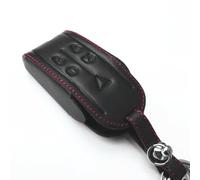 Funda de cuero negro para llaves de mando a distancia Jaguar XF XK XKR XJ XJR S Type XFR Super V8 XJ8 Vanden Plas X Type Remote Key Fobs con 5 botones